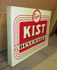 Vintage KIST BEVERAGES Soda Metal Flange Sign~Ultra Rare Size~NOS Condition~LQQK