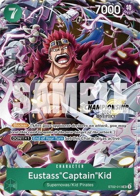 Eustass''Captain''Kid (ST02-013/39) opcst-02 EN NM FOIL- Champtionship/Tournament