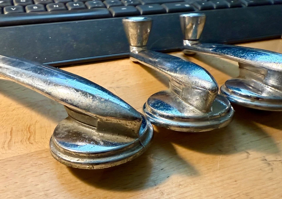 Mercury 1949-50 interior manijas de puerta bielas de ventana resto varilla circa años 40 50 merc Foto 3 de 4