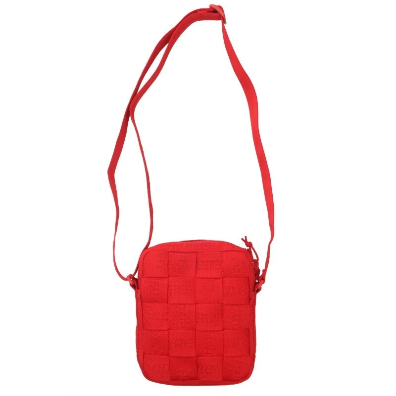 Sac à bandoulière tissé Supreme 23Ss logo rouge blanc 624052 Om10 accessoires