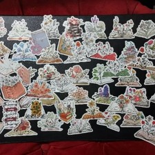 10 pcs Stickers. Book Reader Flower Stickers. Random selected School Journal