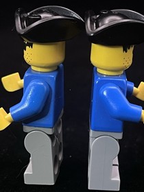 LEGO Pirates Minifigure pi005  Blue Coat 1989 Eyepatch 6279 6285 Barracuda Lot 2