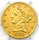 1884-CC Liberty Gold Half Eagle $5 Coin - PCGS XF Detail - Rare Carson Gold Coin