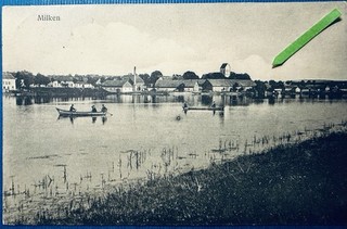 Postal Milken /Lötzen (vista local lago) 1911gel.; Arys; Angerburg; Rastenburg; Lyck