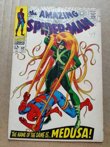 Amazing Spider-Man #62 VG Medusa Appearance Romita Sr. Art Marvel 1968