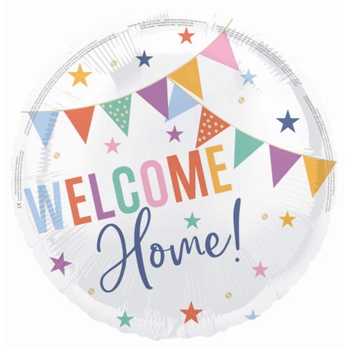 Welcome Home Bunting Foil Balloon 18 inches