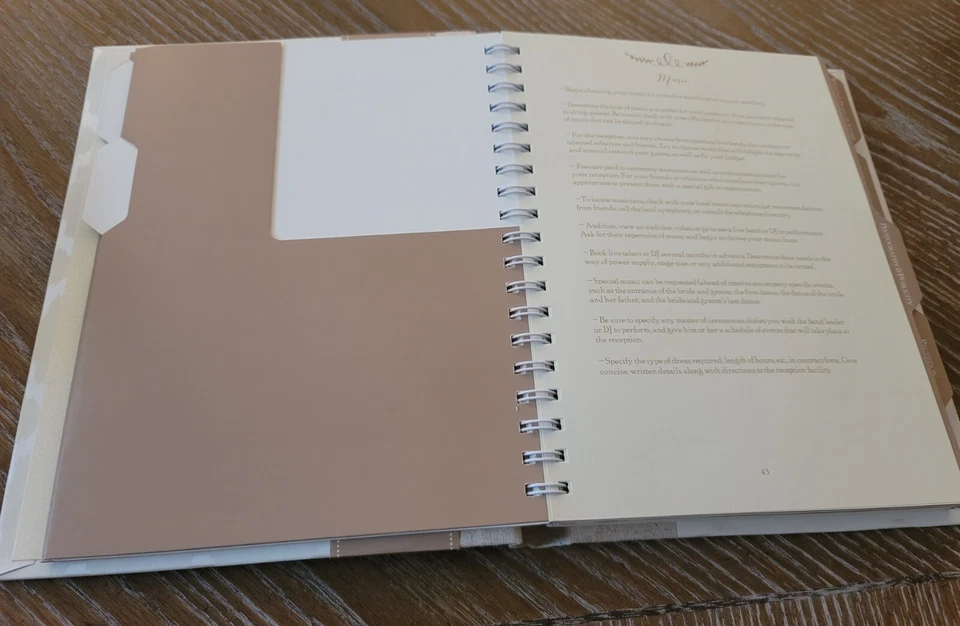 Nuevo ORGANIZADOR DE LIBROS PLANIFICADOR DE BODAS Calendario   Foto 2 de 4