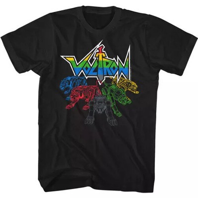 Voltron Cats And Logo T-Shirt - Black