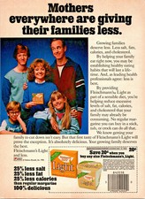 Vintage 1986 Fleischmann's Spread Mom & Dad With Kids Print Ad Advertisement