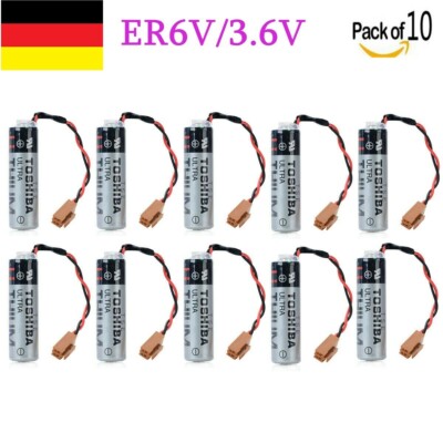 10 Stück 2400mAh TOSHIBA ER6V/3.6V SPS-Batterie für Mitsubishi M64 CNC System