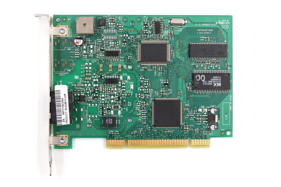 US Robotics Dual-Port RJ11 56K V.92 PCI Pro Modem Card P/N: 64-005610-02R Tested - Image 2 of 4