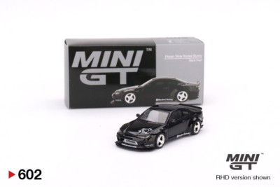 Mini GT 1:64 Nissan Silvia S15 Rocket Bunny Black Pearl Metal