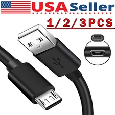 3/6ft Micro USB Fast Charging Cable Cord For Samsung Android Phone Charger 