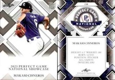Makaio Cisneros 1st EVER PRINTED 2023  LEAF PERFECT GAME ROOKIE CARD #230