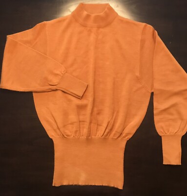 VINTAGE BOGNER WOMAN S LS MOCK NECK KNIT WOOL BLEND PULLOVER SWEATER SIZE MEDIUM