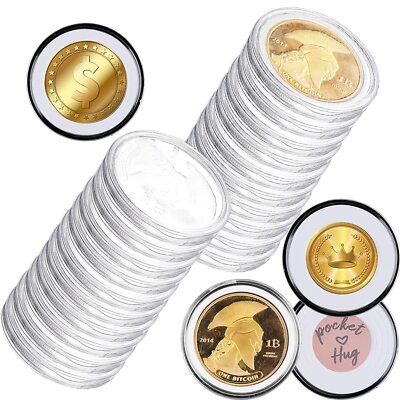 20 cápsulas para monedas de 46 mm con juntas de espuma para colección de monedas