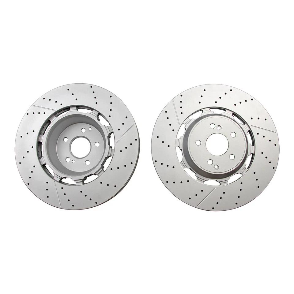 Front & Rear Brake Disc Rotors & Pads For 2014-2020 Mercedes Benz S63 & S65 AMG Foto 4 de 4