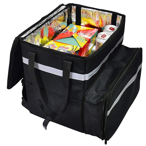 Large Meal Food Delivery Backpack Insulated Thermal Pizza Bag For Uber Eats - Picture 3 of 15