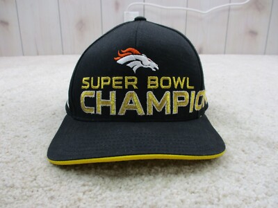 Denver Broncos Hat Cap Strap Back Black Gold Super Bowl