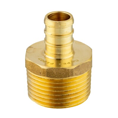 10 PCS EFIELD 3/4'' PEX x 1'' Male NPT Threaded Adapters Brass Fittings(No Lead)
