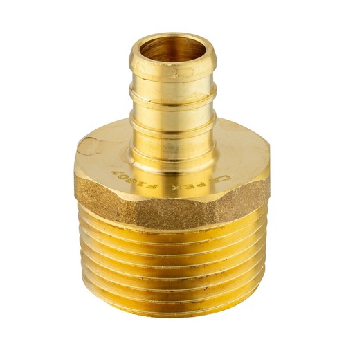 10 PCS EFIELD 3/4" PEX x 1" Male NPT Threaded Adapters Brass Fittings(No Lead)
