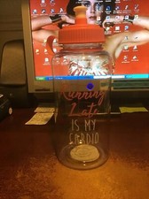 TESCO PINK 1L SAYINGS METRIC SCALES WATER BOTTLE BIRTHDAY CHRISTMAS THIRST LADES