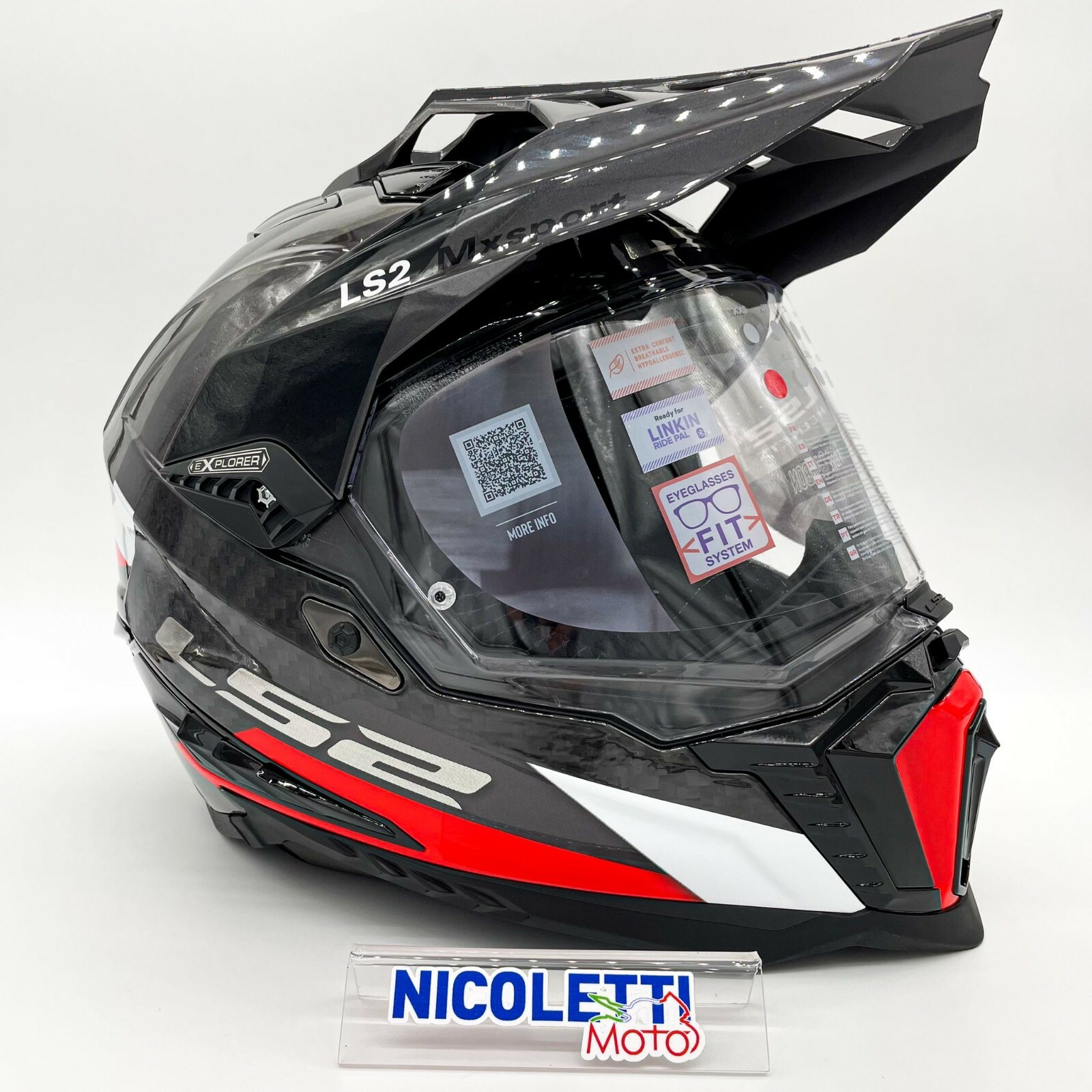 CASCO LS2 MX701 EXPLORER FRONTIER G. TITANIUM RED INTEGRALE