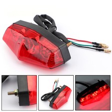 ABS Motorcycle LED Red 12V Brake Stop Running Rear Tail Light Lamp Universal E2