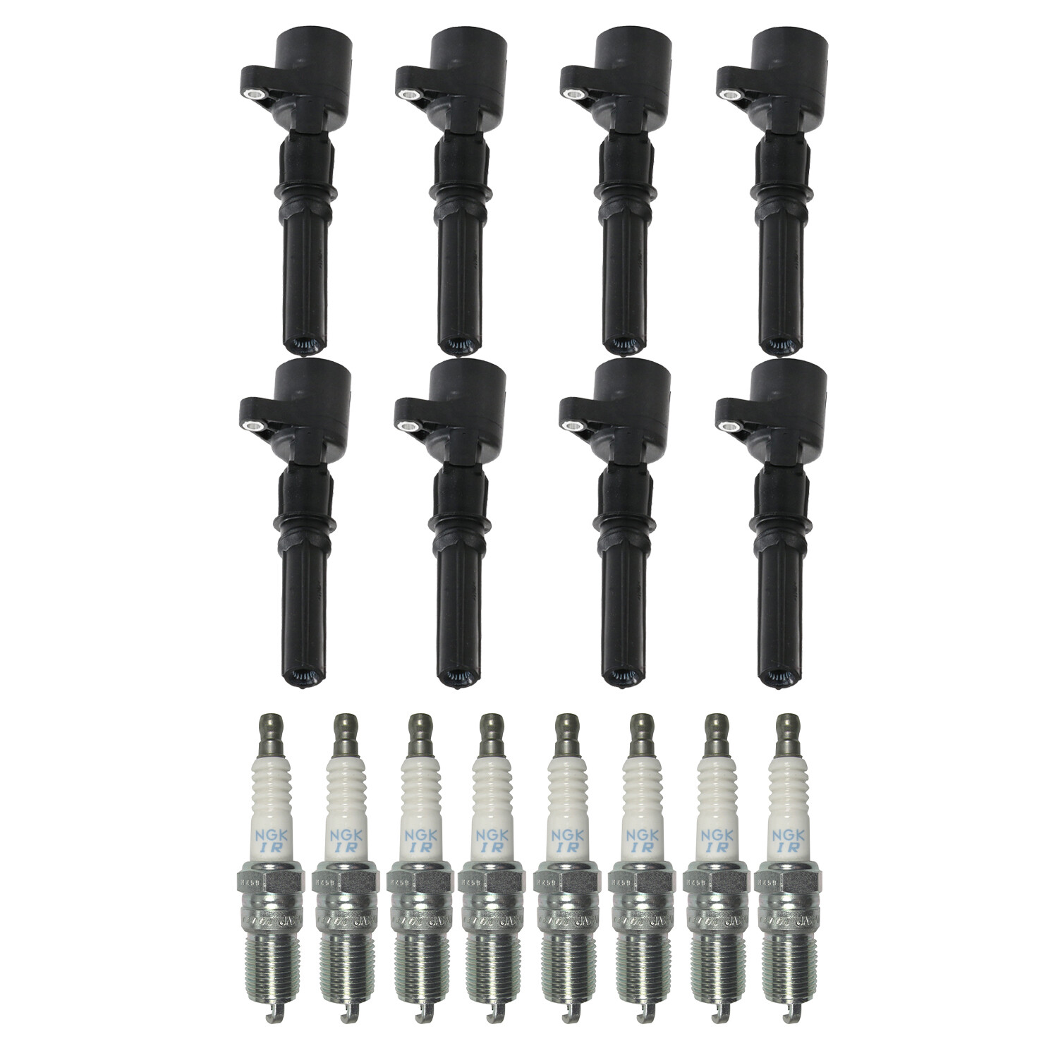 Bosch 8 Ignition Coil NGK 8 Laser Iridium Spark Plug Kit For Crown Victoria V8