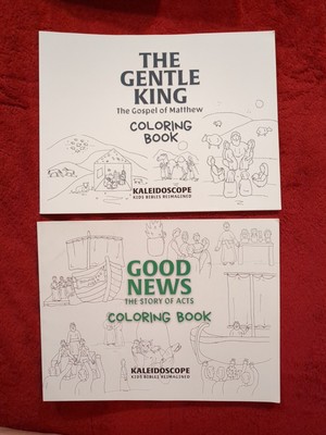 Good News (Story Of Matthew) & The Gentle King (Story Of Acts) Coloring Book New