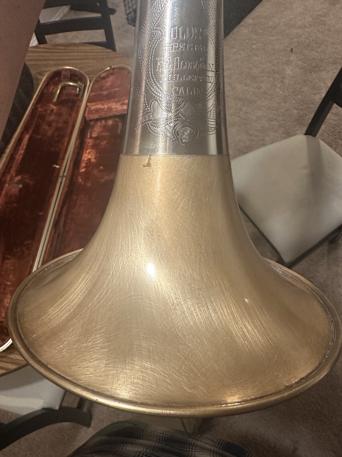 Olds Special Trombone Custom Brushed Finish And Added Counterweight SN