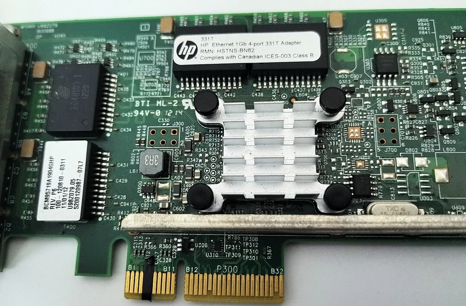 HP 331T 1Gb 4 Port Ethernet Adapter 647594-B21 649871-001 647592-001 - Image 2 of 4