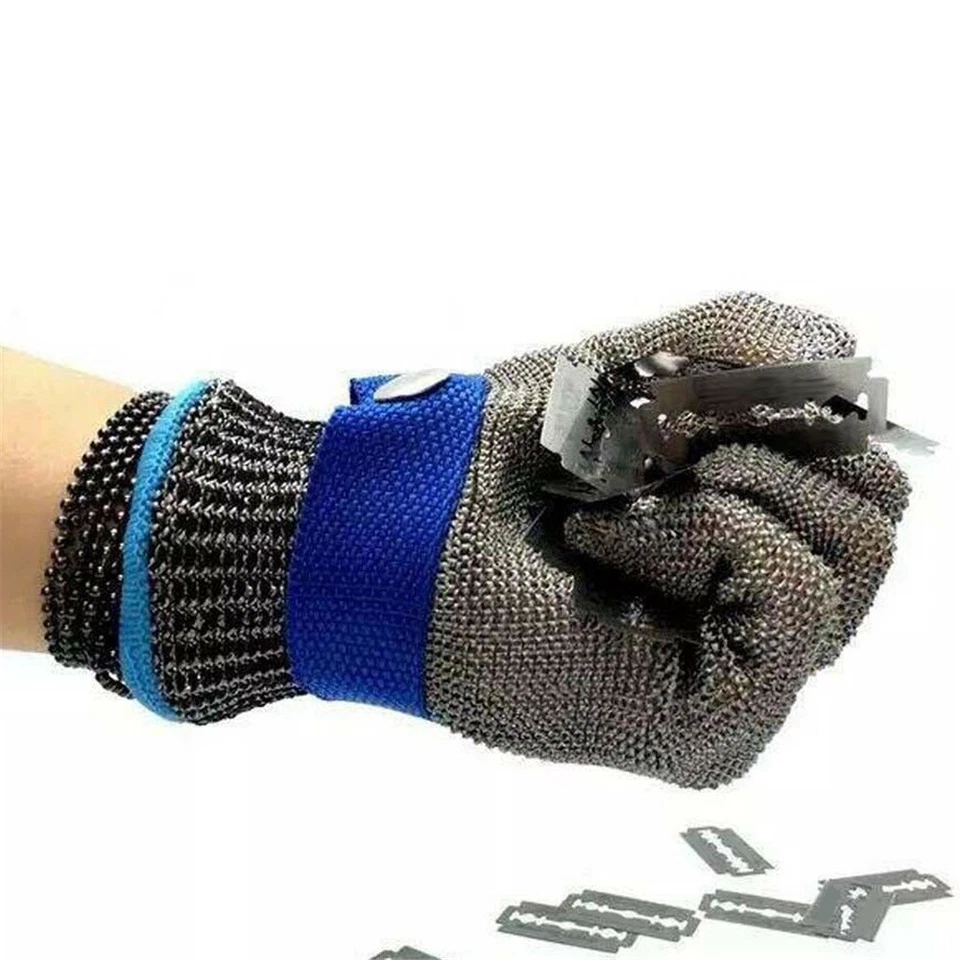 Safety Cut Proof Stickresistente Metzger-Arbeitshandschuhe aus Edelstahl - Bild 3 von 4