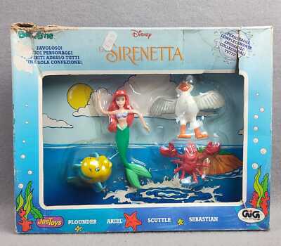 LITTLE MERMAID POSEABLE SET SEBASTIAN ARIEL FLOUNDER SCUTTLE FIGURE Bend-Ems .. 