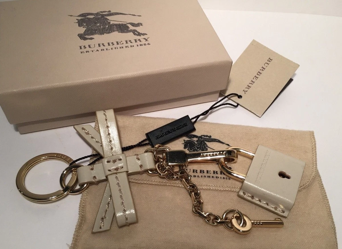 burberry leather keychain