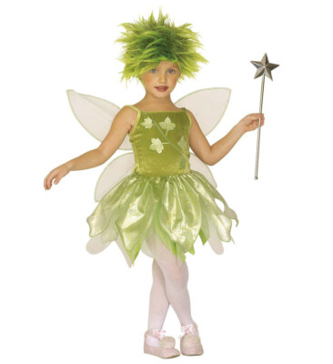 Waldfee Fee Kleid Flügel Kostüm Verkleidung Karneval Größe 140 8-10 years
