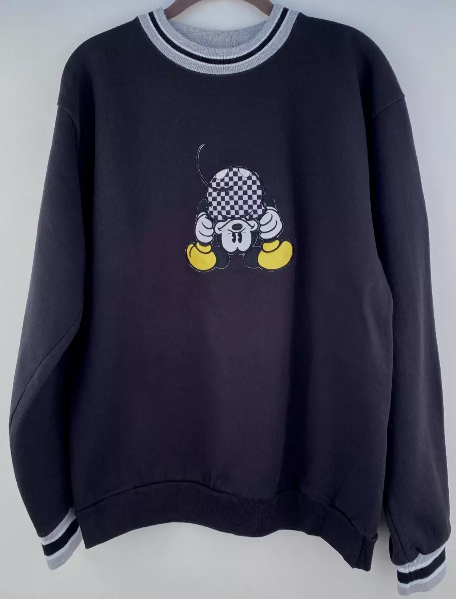 Vintage Disney Mickey Co Mouse Sweater Sweatshirt Large Checkered Butt Logo