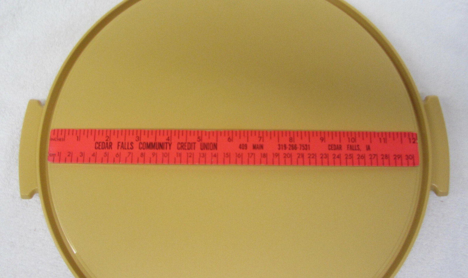 NEW Tupperware #1256-2 Replacement Harvest Gold 12" Cake Base PLATE Only