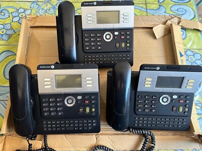 Festnetztelefon Alcatel Lucent 4029 Digital Phone FR Urban Grey Azerty SET 3 gebraucht