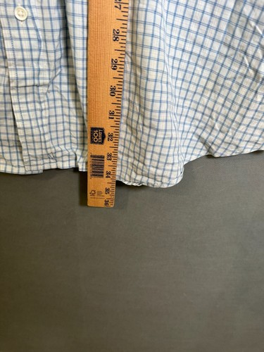 Camicia Ralph Lauren da uomo Greggor abbottonata griglia blu manica corta tasca 3XT - Foto 4 di 5