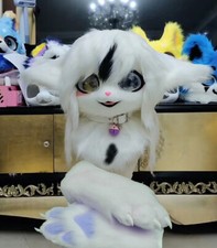 Fursuit Husky Fox Mascot head  PAWS Halloween Party Fur Cosplay 90 