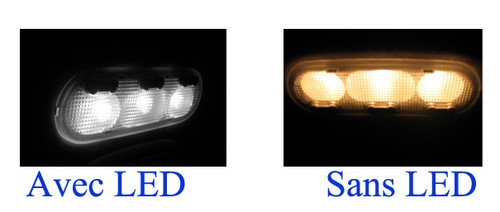 Pour Dacia LOGAN 1- 2 Ampoule Led Blanc Eclairage Boite gants Vide poche lumière - Imagen 2 de 2