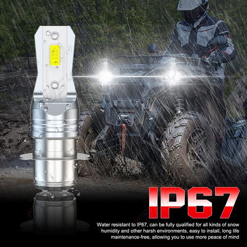 For Kawasaki KFX450R 2008-2011 KFX400 2005-2006 LED P15D H6M Headlight Bulbs 2pc - Foto 12 di 13