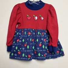Health-tex Vintage USA Made Apple Knit Fit Flare Dress Tunic 4T