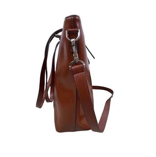 Bostanten Women's Brown Leather Laptop Tote Office Shoulder Tote Bag Size L - Picture 8 of 15