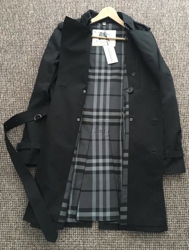 burberry london classic trench 37 mid length trench coat jet