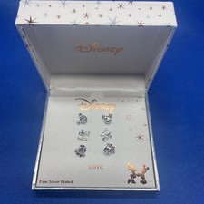 Disney 3-Pc Mickey  Minnie Mouse Stud Earring Set One Size Fine Silver Plated