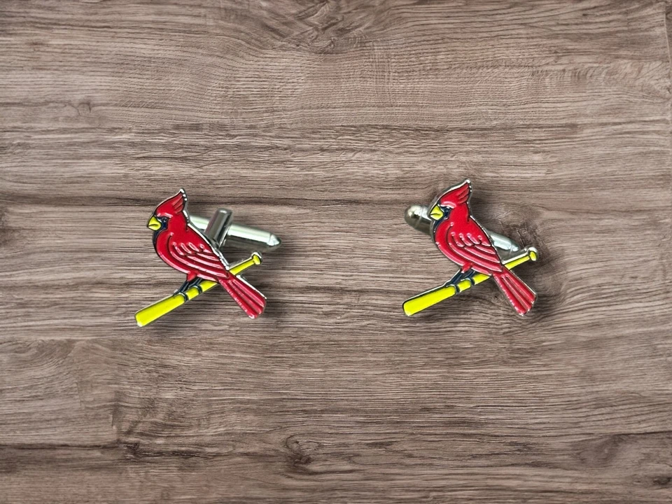 Gemelos, clip de corbata o juego completo de los Cardenales de San Luis Foto 3 de 4