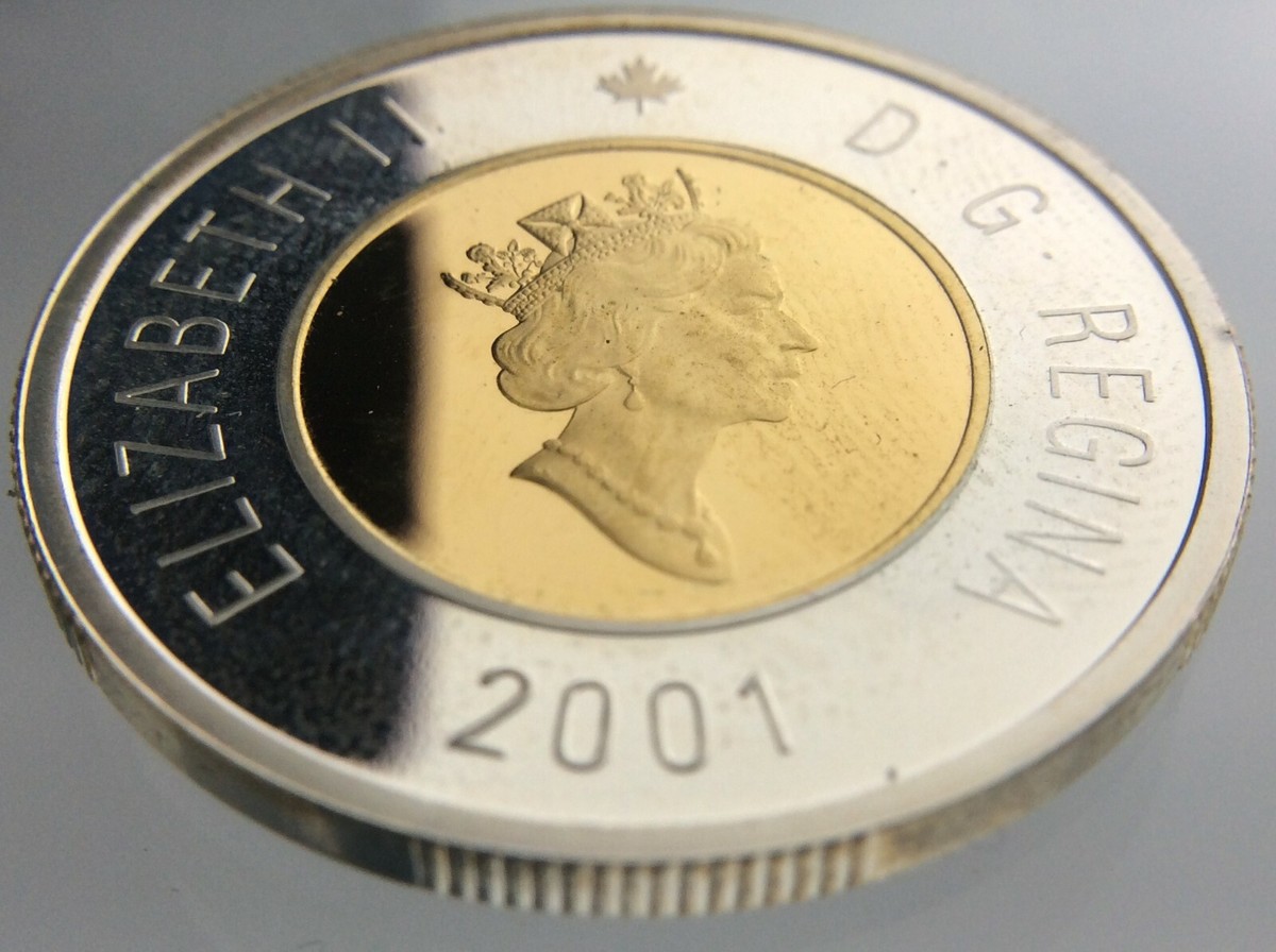 2001 Canada 2 Dollar Sterling Silver KM 270b Proof