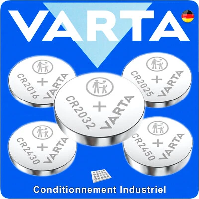 Piles VARTA CR2016 CR2025 CR2032 CR2430 CR2450 V13GA Pile Boutons 3V Vrac Indus